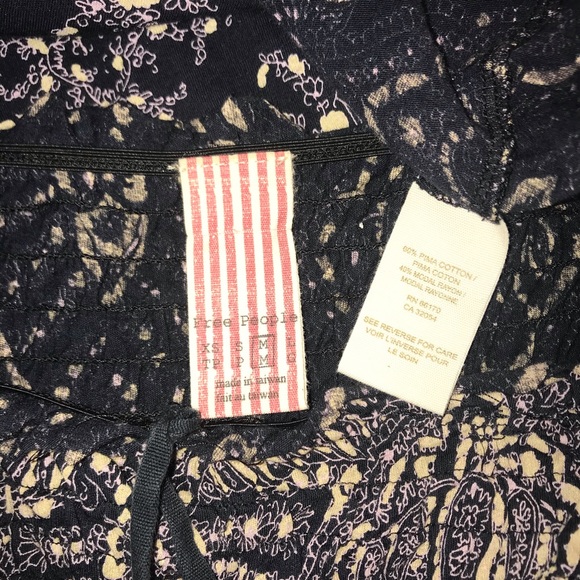 Free People Paisley Floral Tube Top Halter Blouse - Picture 7 of 8